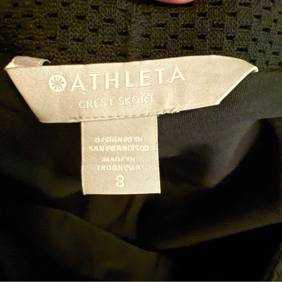 Athleta Crest Skort Black Size 8 Built-In Shorts Activewear Golf Tennis Running - Picture 8 of 12